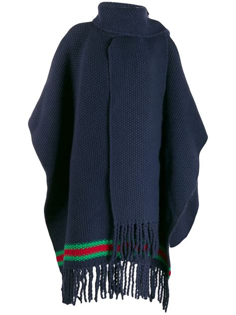 poncho gucci|gucci stripe poncho.